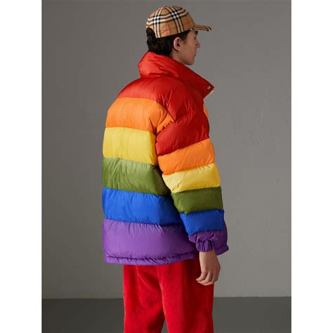 burberry puffer jacket rainbow|vintage Burberry puffer jacket.